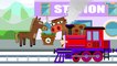 Red Train Vs Green Train - Trains Cartoon For Kids - Train cartoon for children in english