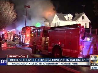 Five children killed in Baltimore house fire overnight