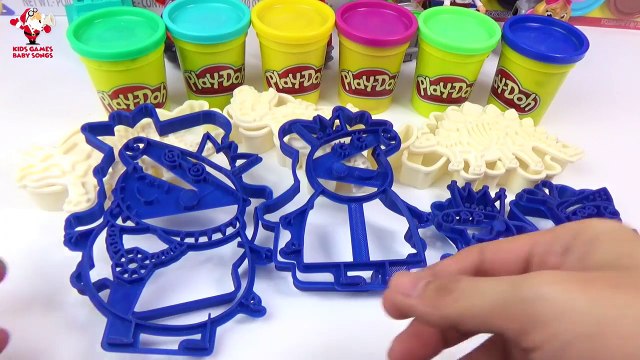 Colors For Children To Play And Learn With Dinosaurs Peppa Pig Play Doh Toys Nursery Rhymes Songs