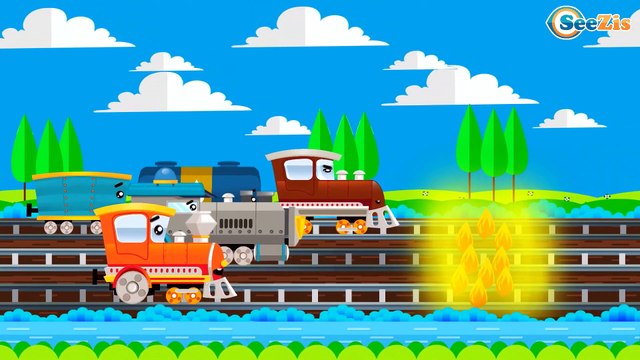 Le Train - Apprendre les Formes - Dessin animé en français - La Voiture Pour Enfants