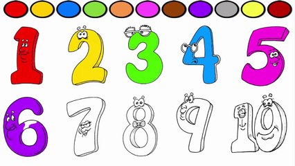 Learn Numbers and Learning Colors for Kids with Coloring Numbers! Dido Kids TV