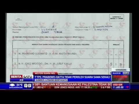 Misteri Suara Nol Jokowi-JK dan Prabowo-Hatta