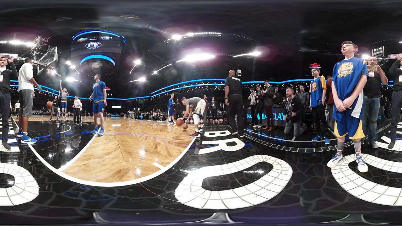 Steph Curry's Pregame Warmup in 360 Degrees vs. the Brooklyn Nets-NyP6icv0eDI