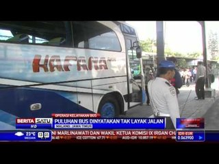 Puluhan Bus Mudik di Malang Tak Layak Jalan