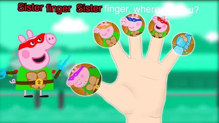Peppa Ninja Turtles Finger Family / Nursery Rhymes and More Lyrics