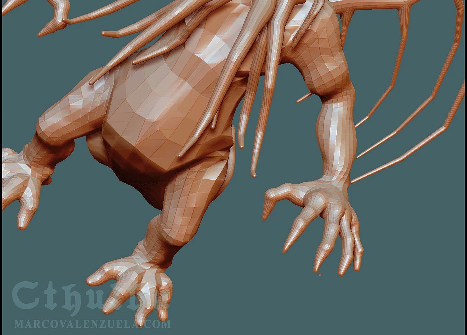 ⁣Cthulhu ZBrush Weight and Muscle