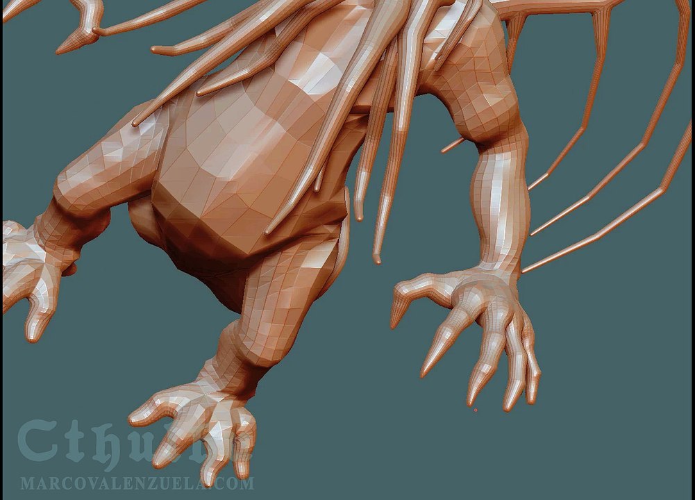 Cthulhu ZBrush Weight and Muscle