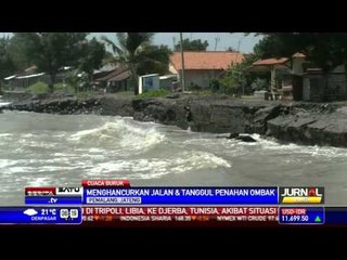 Ombak Besar Hancurkan Jalan dan Tanggul di Pantai Widuri