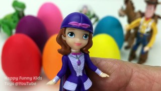 Learn Colors Play Doh Egg Surprise Toys Disney Pixar Toy Story Hatch'n Heroes Transformer Blind Bags