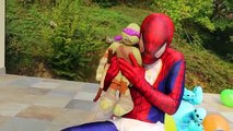 Hulk e Homem-Aranha tornar-se crianças más! w Joker Elsa Spidergirl Rosa, Brinquedos! Super Filme