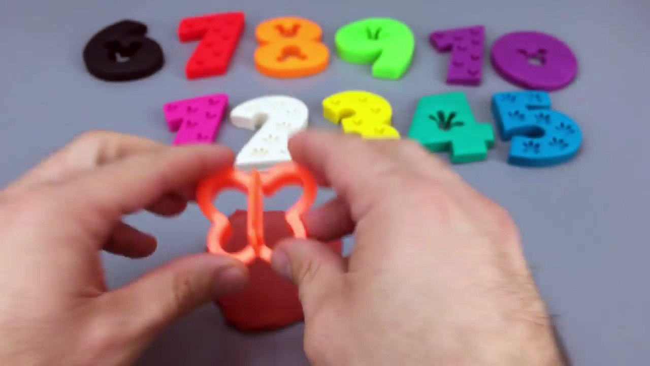 Learn to Count Numbers 1 to 10 and Colours with Play Dought Modelling Clay Fun and Creative for Kids