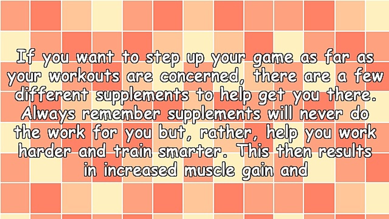 Exercises and Workouts - Performance Boosting Supplements To Help You Work Harder and Smarter