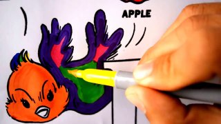 ALPHABET SONG - Learning Alphabet How to color A to M Letters Fun for kids while learning