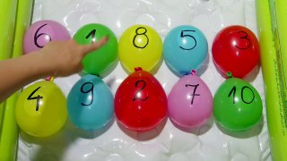Learn Colors with Wet Balloons - TOP Finger Colors Water Balloon Song Nursery Compilation