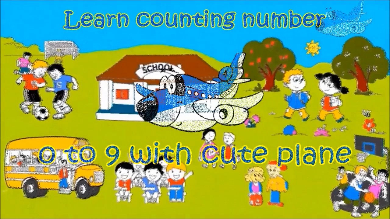 Learn Numbers with Cute a Plane - For Kids