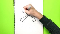 How to draw a windmill - STEP BY STEP - DRAWING TUTORIAL