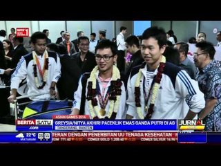 Para Atlet Bulutangkis Indonesia Tiba di Tanah Air