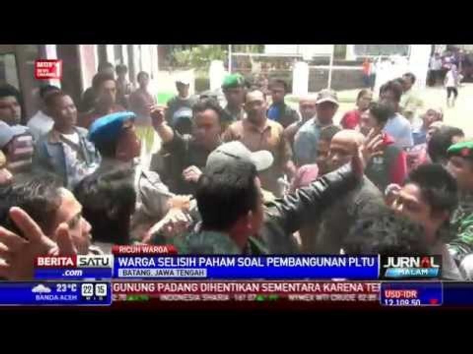 Ratusan Warga Batang Baku Hantam, Seorang Babak Belur
