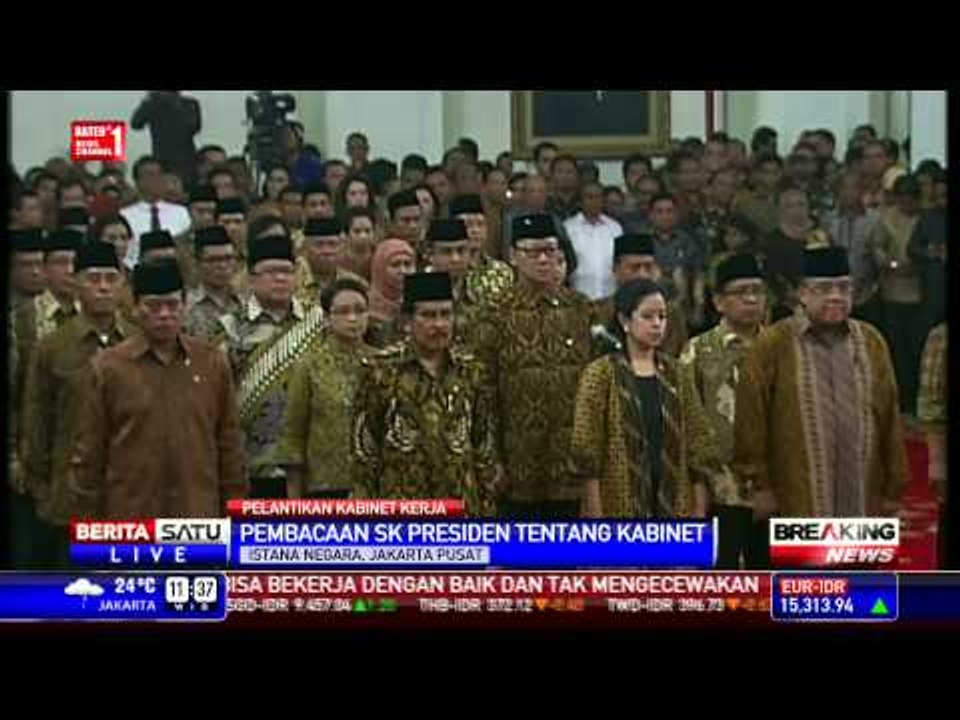 Pelantikan Menteri Kabinet Kerja Jokowi-JK