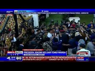 Download Video: Sebelum ke Monas, Jokowi Salami Warga di Luar Istana