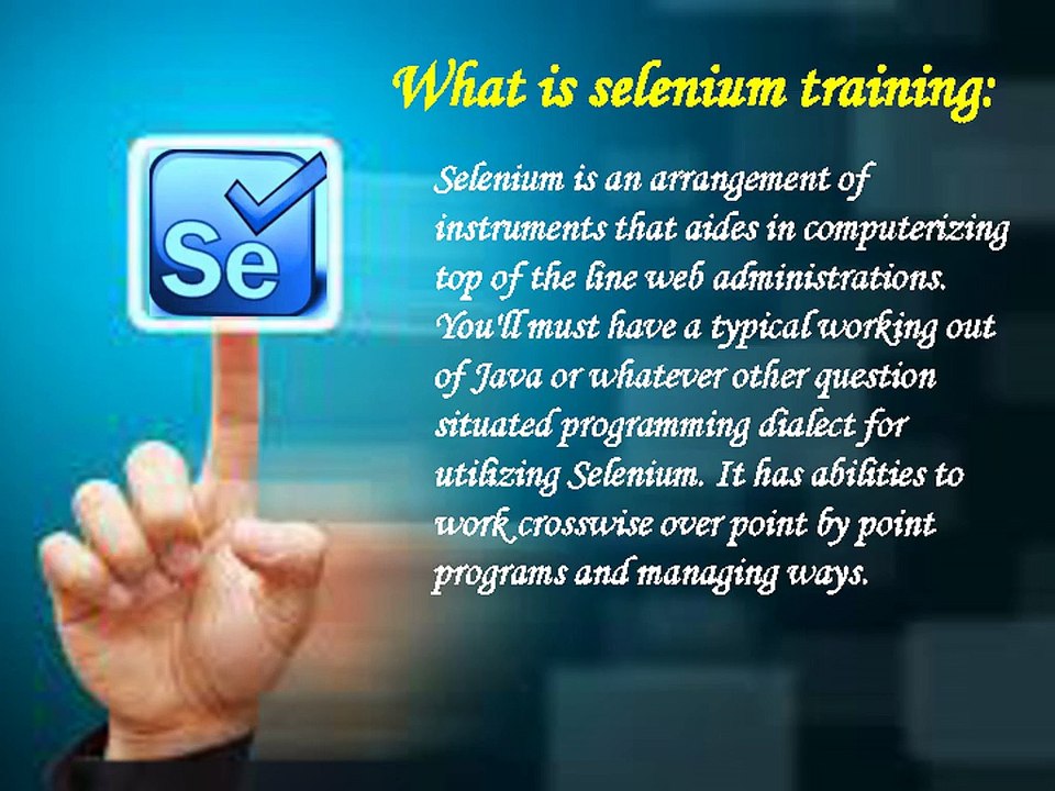 selenium training in Bangalore