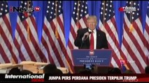 Jumpa Pers Perdana Presiden Donald Trump