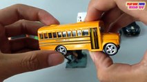 5 Gift Set Toys Cars School Bus - Police Car - Cocacola Bottle | Tomica & Die Cast | Kids Videos