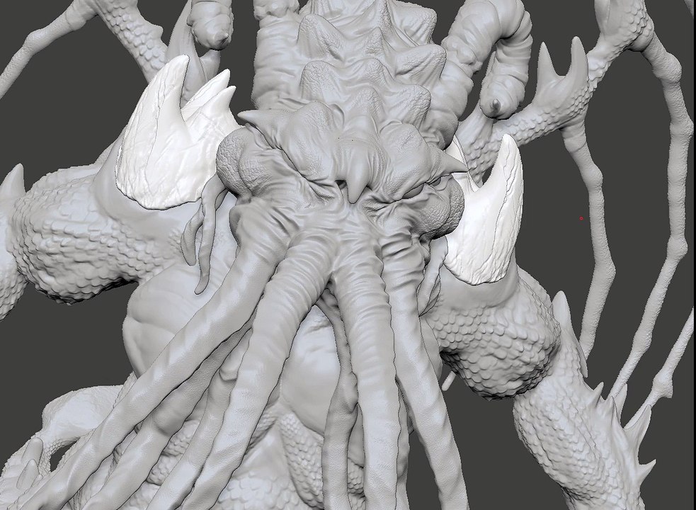 Cthulhu ZBrush Detailing