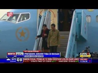 Presiden Jokowi Tiba di Busan