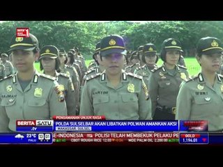 Polda Sulselbar Terjunkan Polwan Amankan Unjuk Rasa