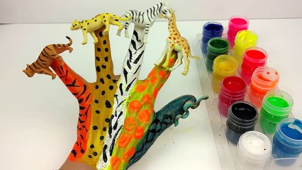 Finger Family Nursery Rhyme With Safari Ltd ToysFun Creative Kids safari Animal Print Painting
