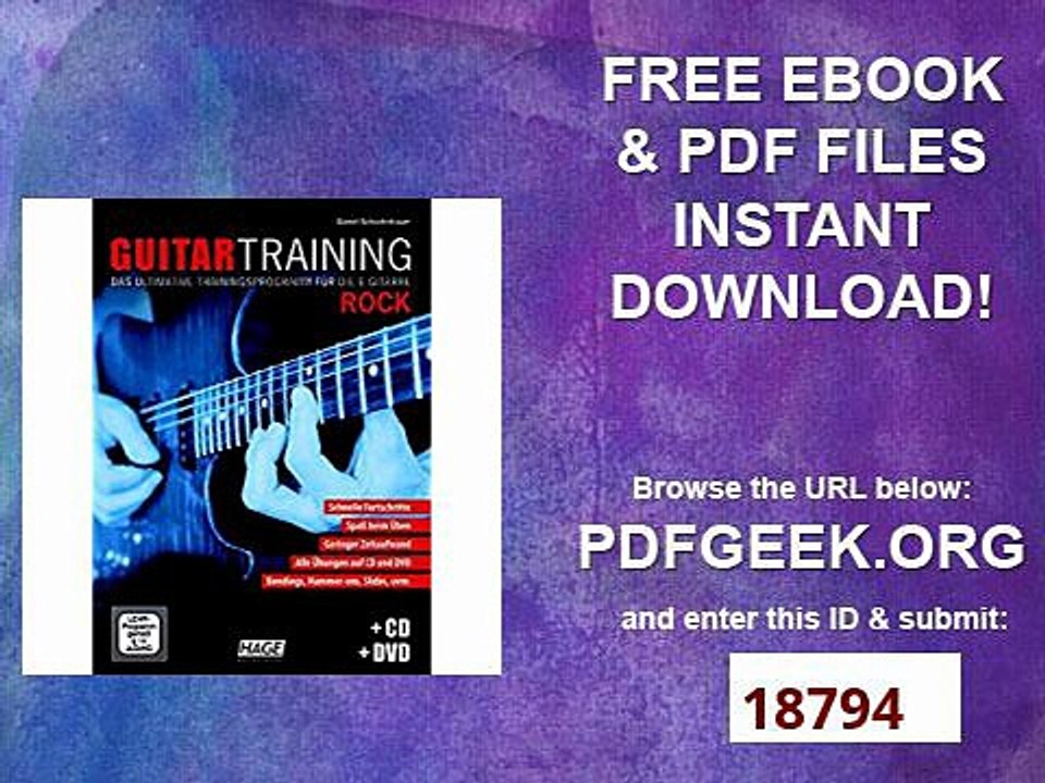 Guitar Training Rock   CD   DVD Das ultimative Trainingsprogramm für die E-Gitarre