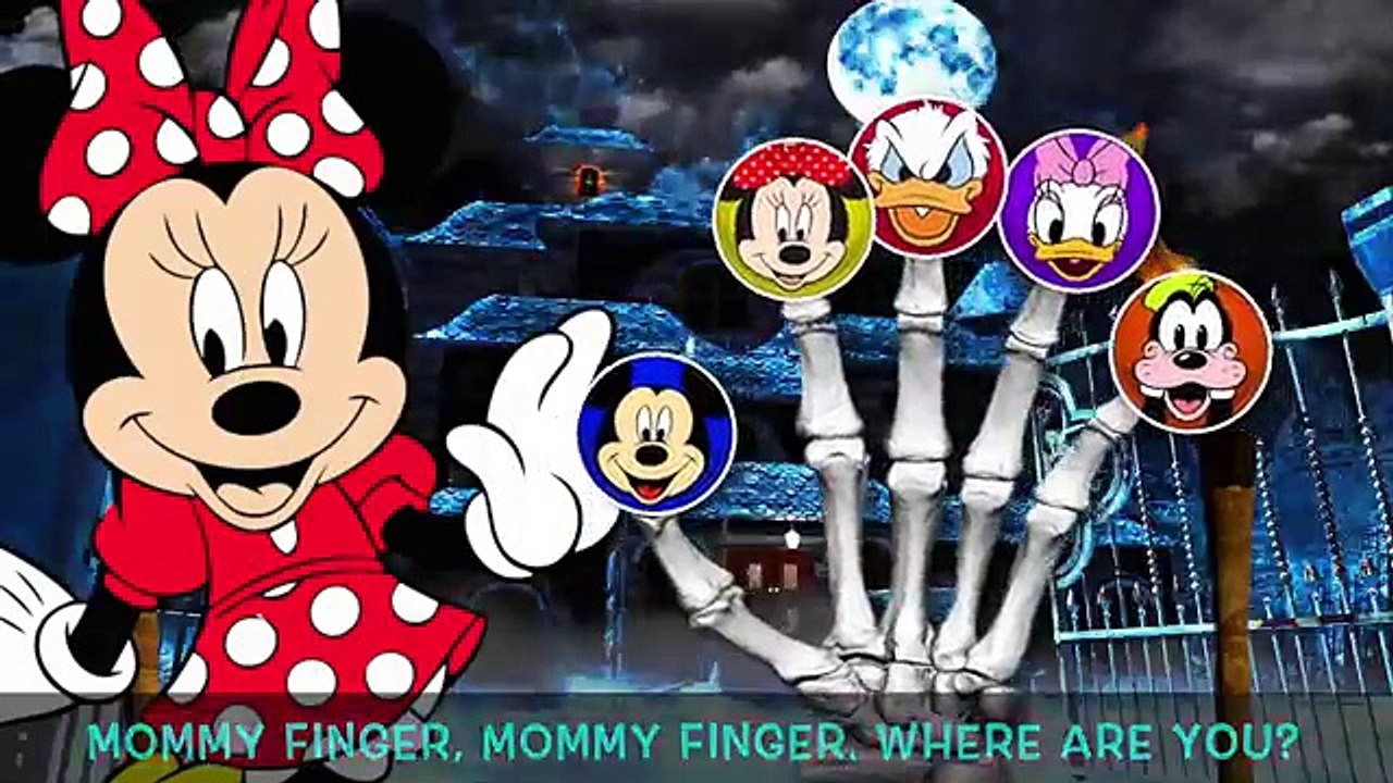 Skeleton Mickey Mouse Halloween Masks Finger Family Song!