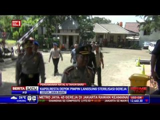 Polresta Depok Sterilisasi Gereja Jelang Misa Natal