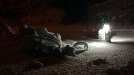 La neige continue en province de Liège vendredi matin
