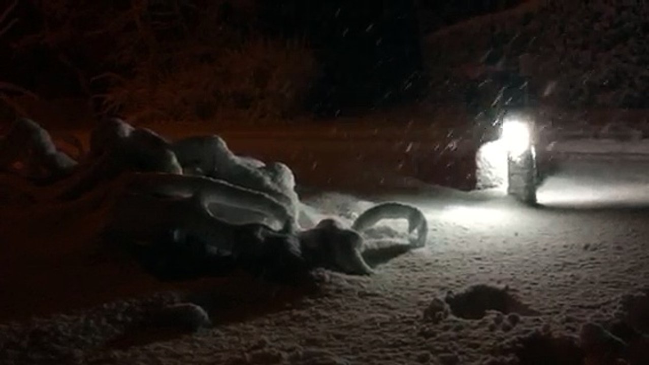La neige continue en province de Liège vendredi matin