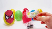 Spiderman in Cars City! All Toys Collection - McQueen Mater Play Doh Disney Pixar in Surprise Eggs