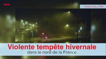 Violente tempête hivernale dans le nord de la France