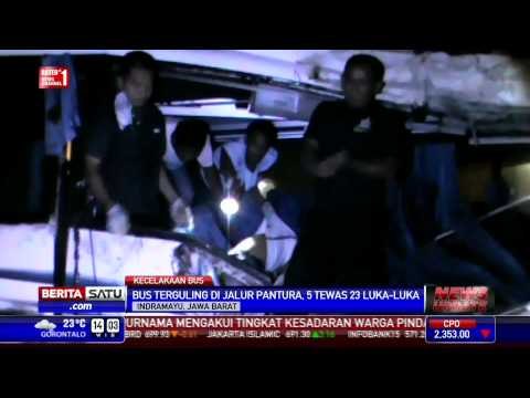 Lima Orang Tewas dan Puluhan Terluka Akibat Bus Terguling