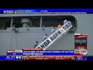 Usai Isi BBM, KRI Banda Aceh kembali ke Selat Karimata