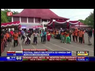 Ratusan Pelajar di Palembang Ikuti Festival Mainan Tradisional