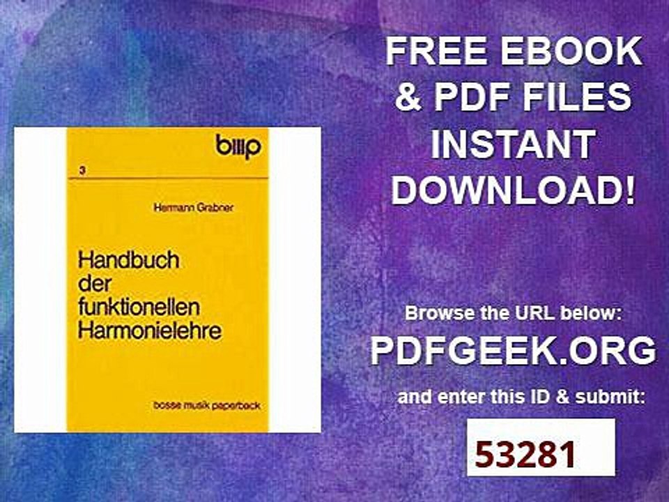 Handbuch der funktionellen Harmonielehre I. Teil Lehrbuch. II. Teil Aufgabenbuch (Bosse Musikpaperback)
