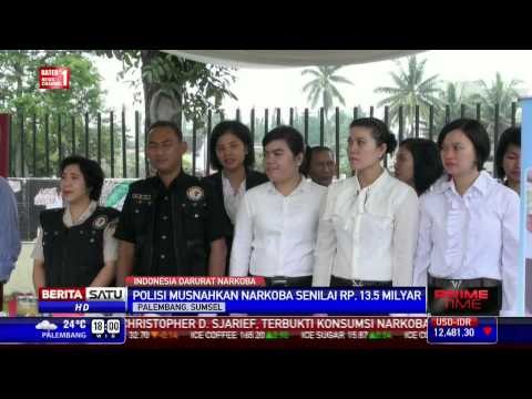 Polda Sumsel Musnahkan Narkoba Senilai Rp 13,5 M