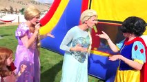Disney Princesses get gummy joker tongues!! Princess Elena of Avalor and Frozen Elsa vs maleficent