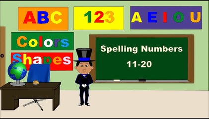 Spelling numbers 11-20   Spelling Numbers 11-20 For Children