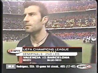 Descargar video: 10.05.2000 - 1999-2000 UEFA Champions League Semi Final 2nd Leg Barcelona 2-1 Valencia CF