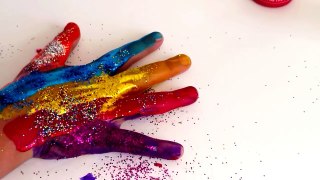 #Learn COLORS with RAINBOW Hand PaintingChildren Finger Family Nursery Rhyme-Kids Learning Fun