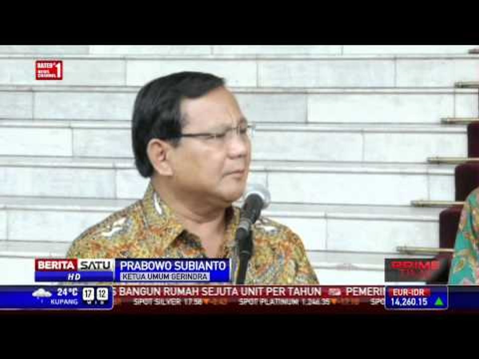 Tanggapan Prabowo dan Jokowi Usai Pertemuan