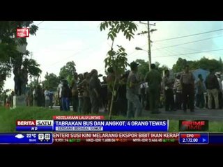 Tabrakan Maut Bus dan Angkot, 4 Tewas