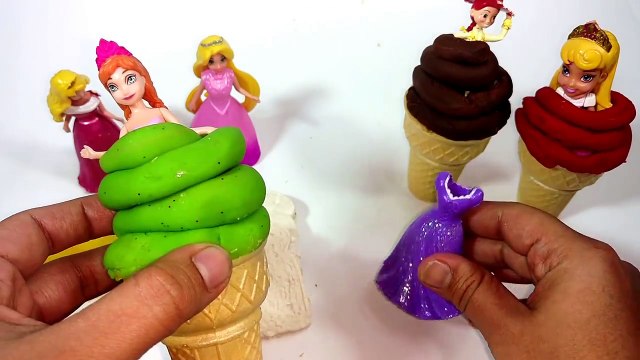 #Disney Princess Enjoying a Play Doh Picnic Lunch Sandwich and FruitKids Fun Ice Cream Play dough